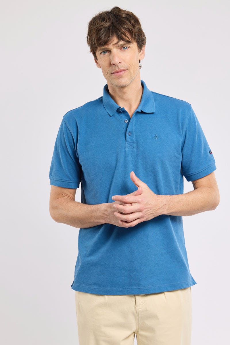 Armor Lux Piqué Polo in Dark Blue