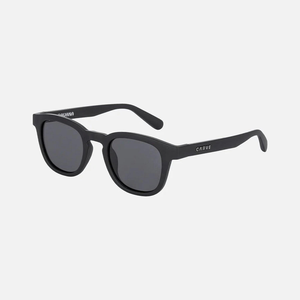 Havana - Polarized Matt Black Frame Recycled Sunglasses
