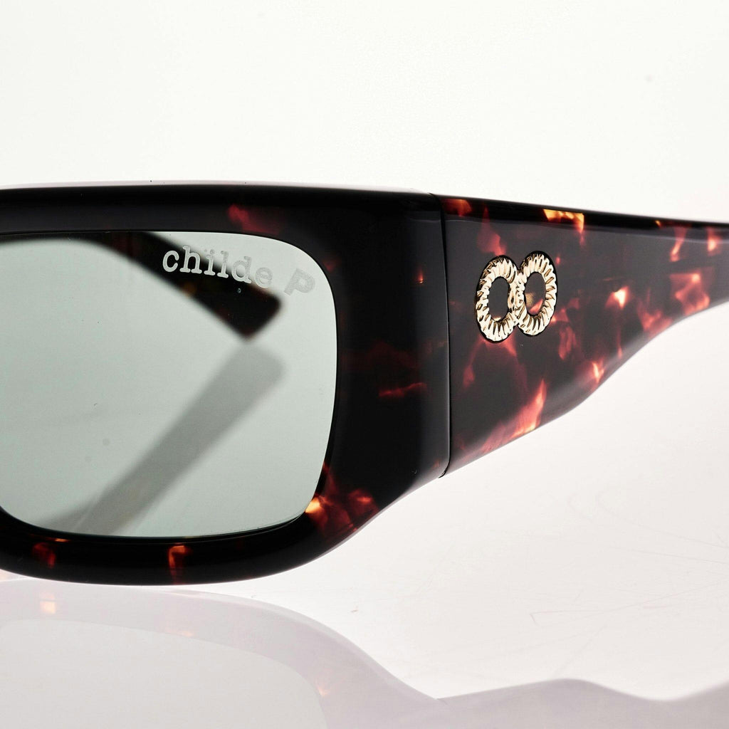 SoliTV Gloss Havana Tort | Green Polarised Bio Lens