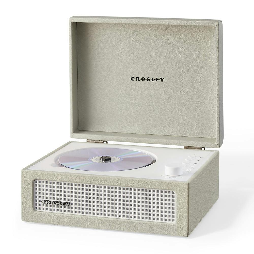 Crosley Voyager Portable Retro CD Player with Stereo Bluetooth Speakers, FM Radio - Dune