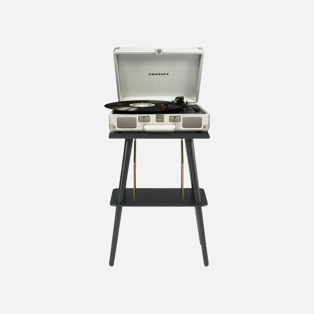 Crosley Cruiser Bluetooth Portable Turntable + Crosley Turntable  Stand Bundle- White Sands