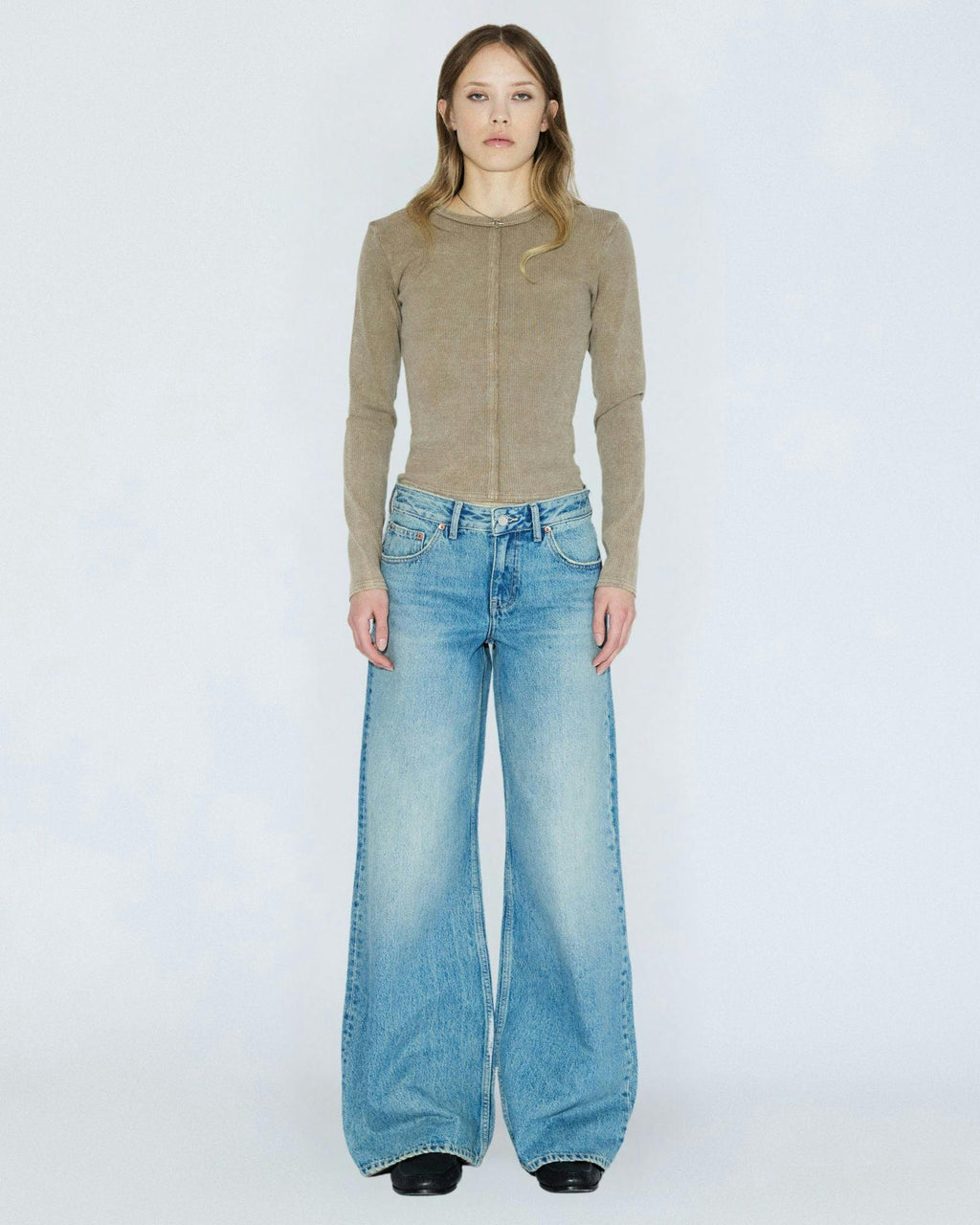 Rhue Low Wide Jeans TALL - Drift Sky Used