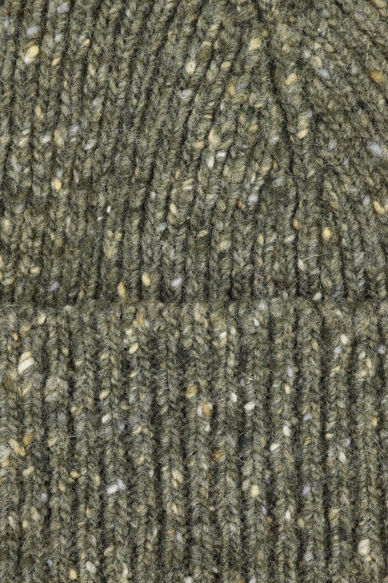 Uskees 4003 Speckled Donegal Wool Beanie in Army Green
