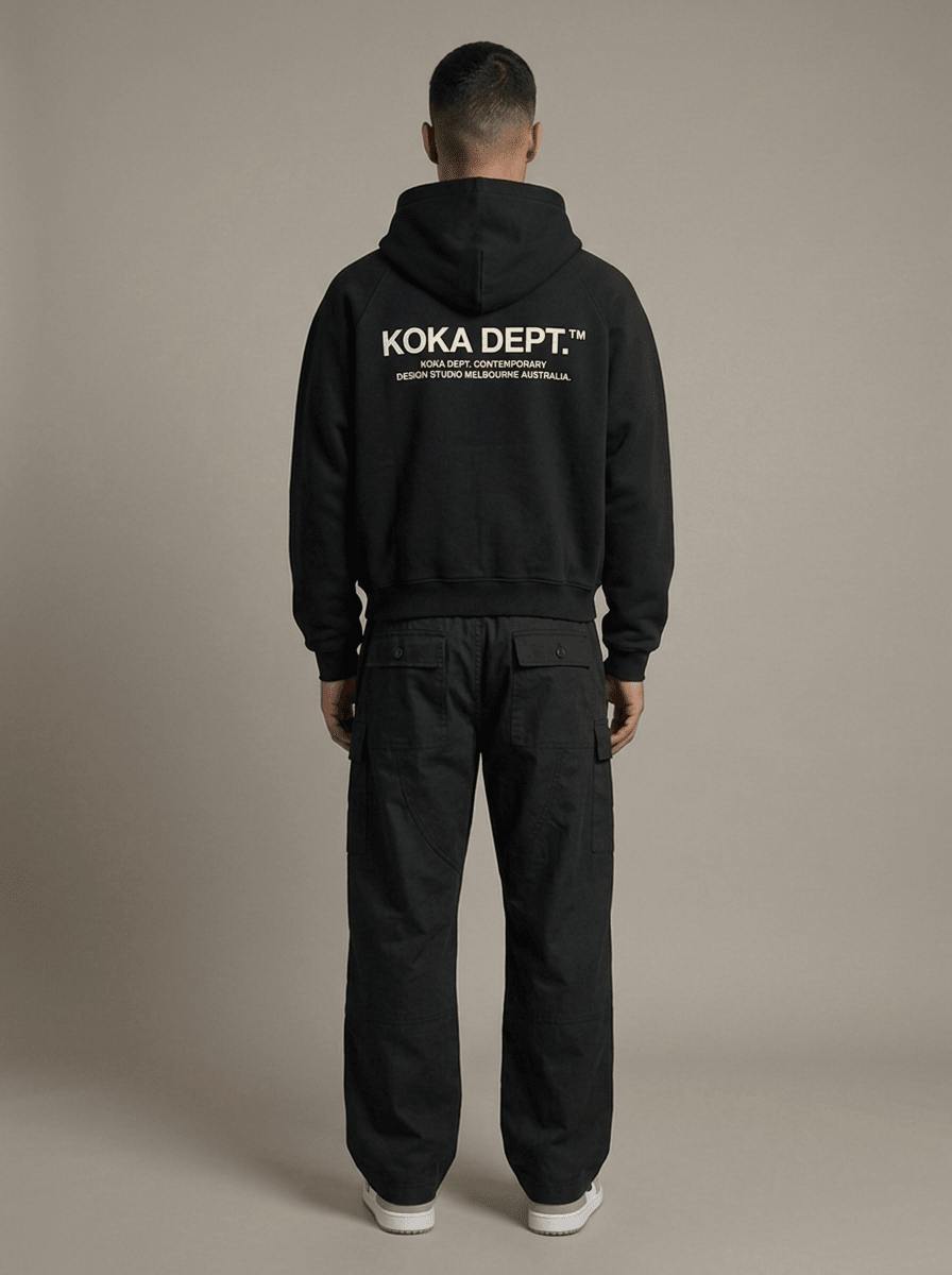 Core Zip Up Hoodie - Black