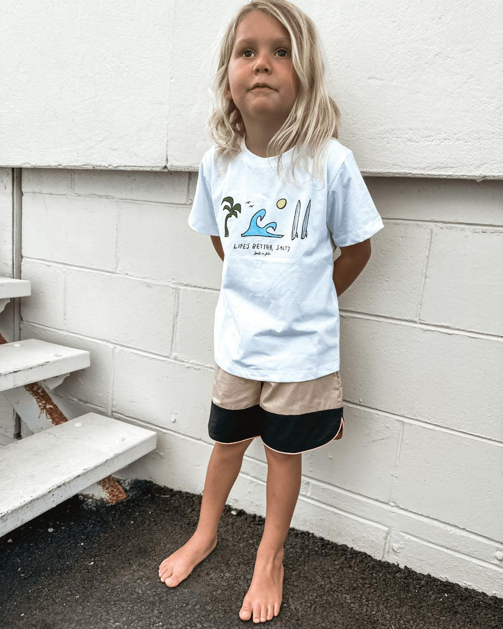 Kids Colour Block Boardshorts
