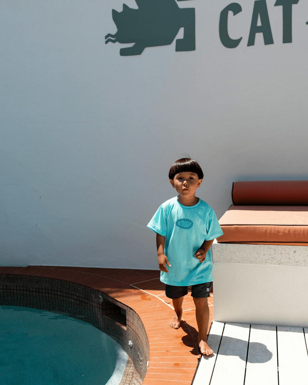 Salty Kids Surf Club Tee (Aqua Blue)