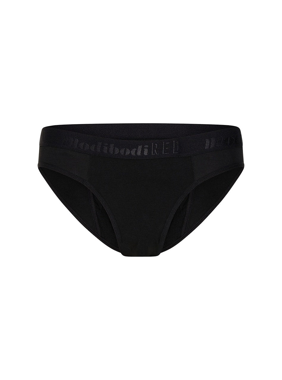 Teen Hipster Period Underwear Bikini Moderate Absorbency 3 Pack Black