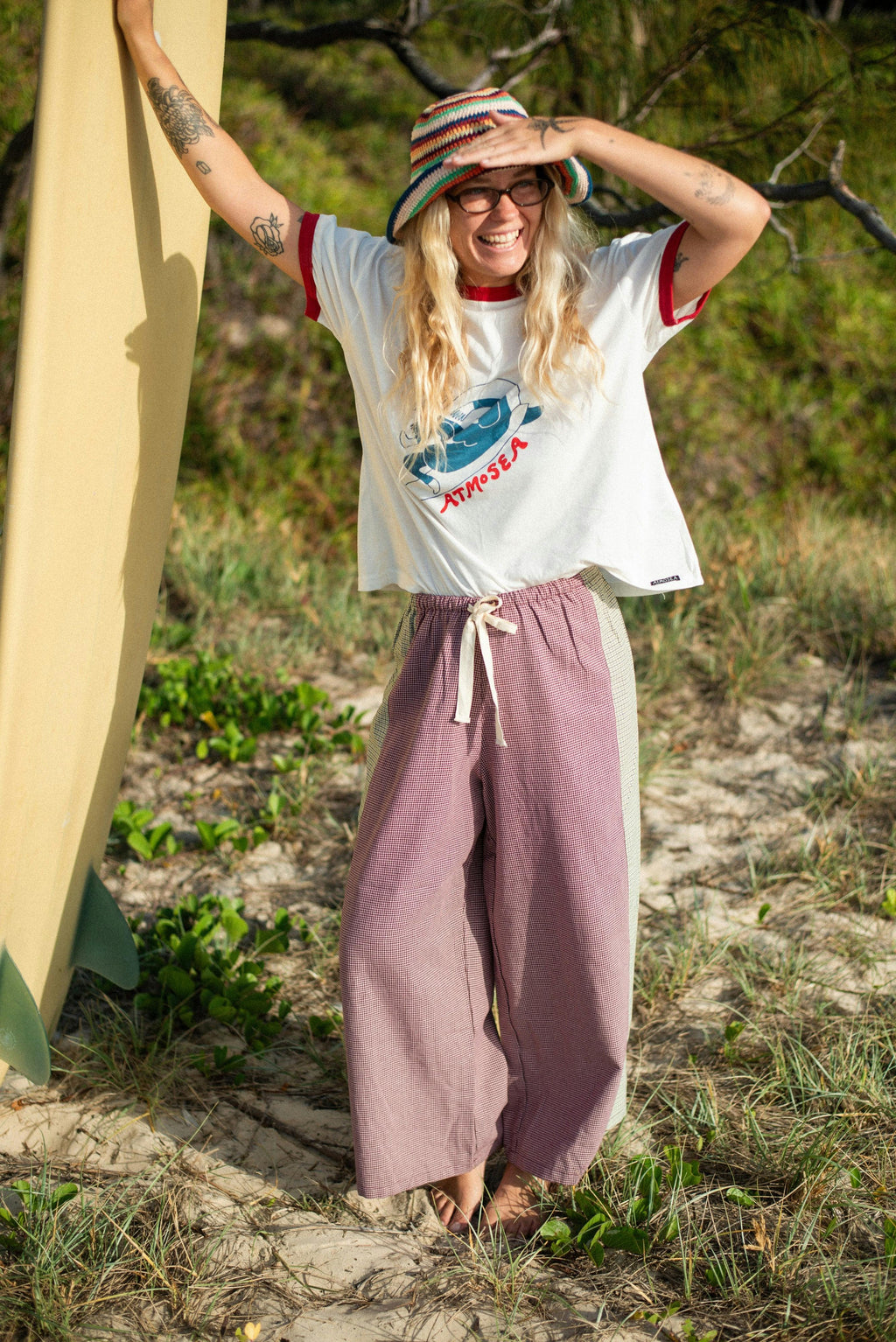 Patchwork Pant in Hounds Tooth Combo