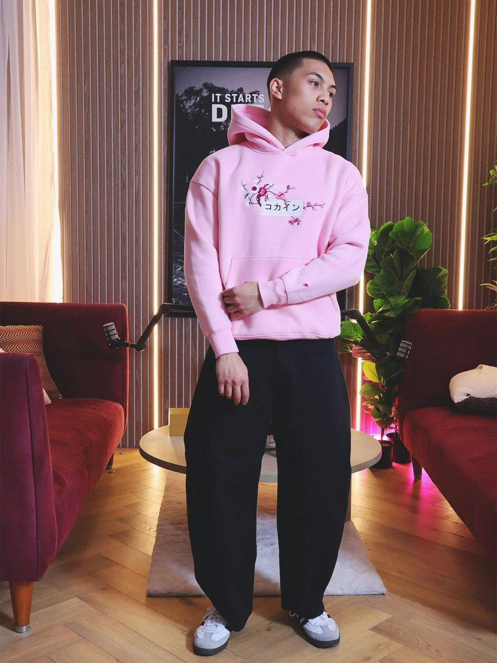Barrel Leg Pants - Black