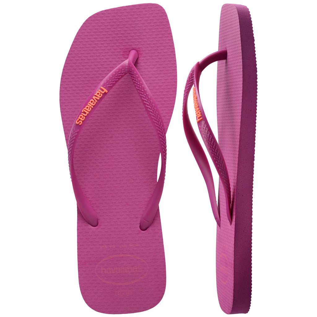 Slim Square Toe Logo Thongs
