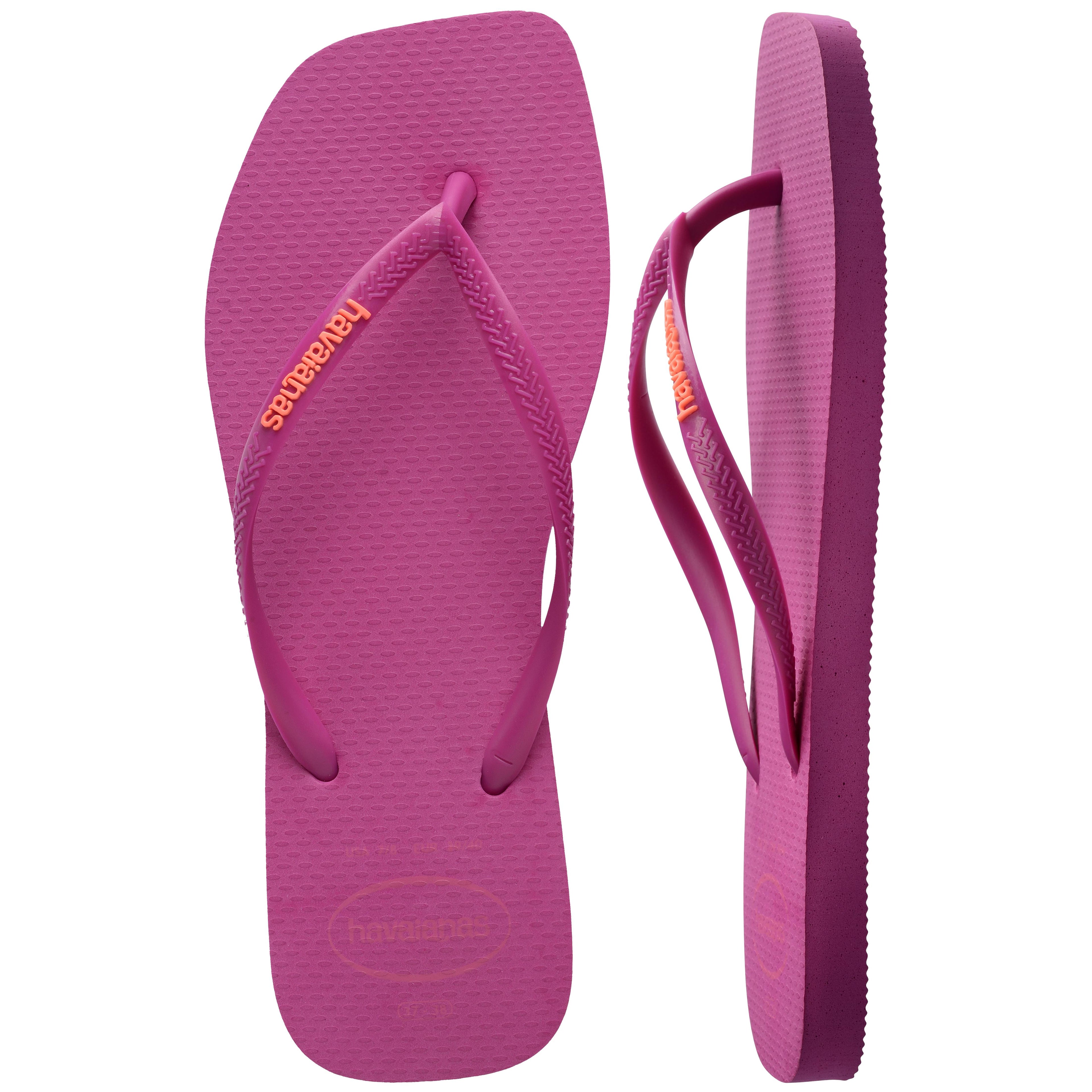 Slim Square Toe Logo Thongs