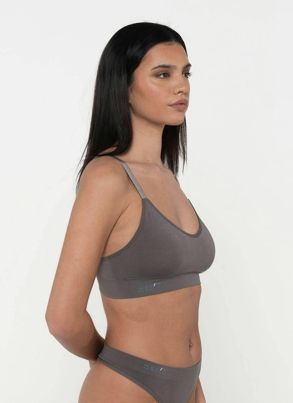 Everyday Crop Modal Wire-Free Bralette - Slate