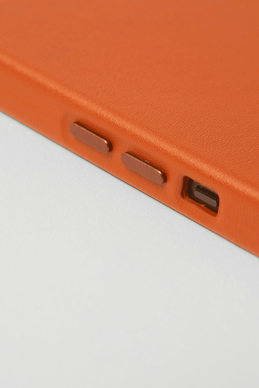 Vegan Leather iPhone 14 Case | Orange
