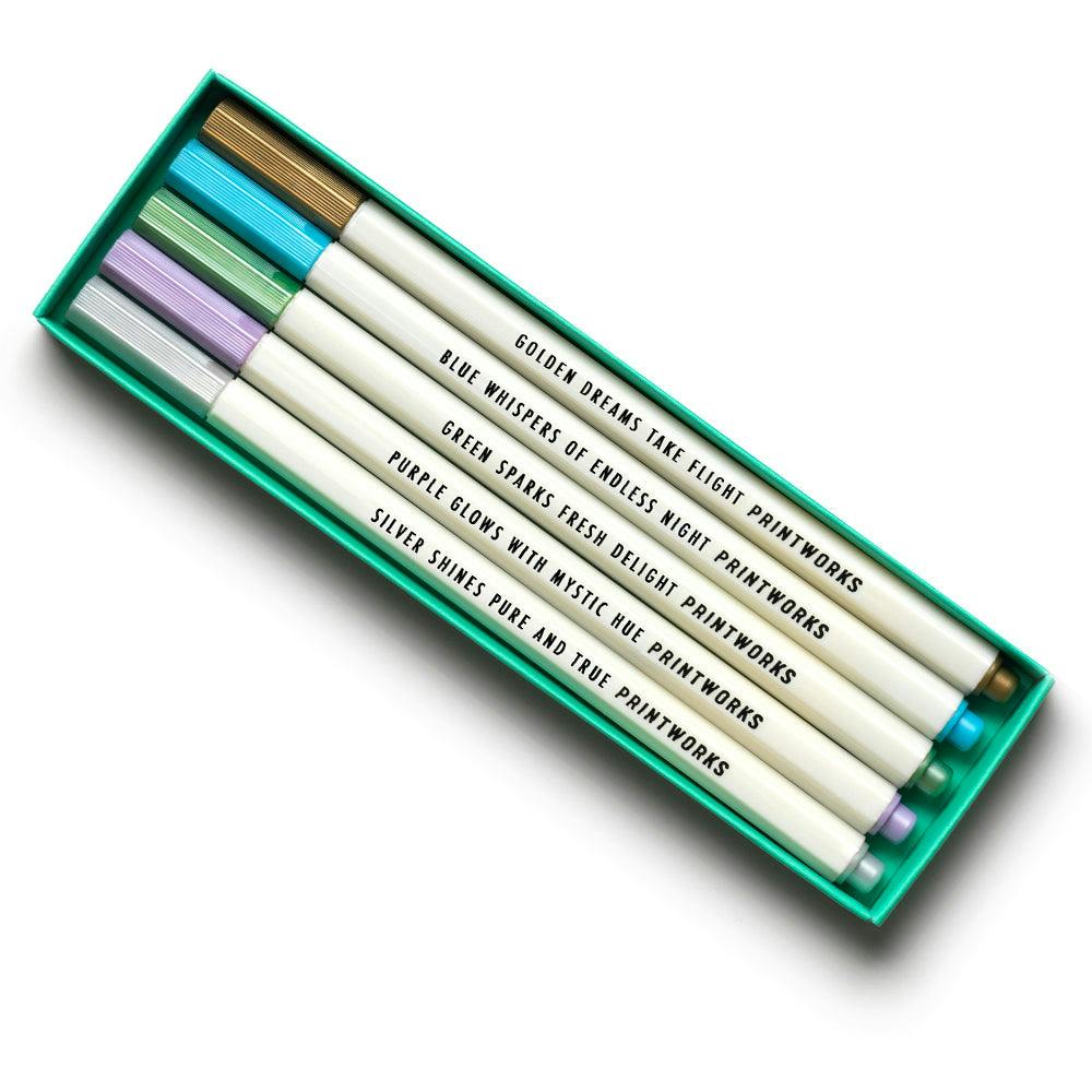 Printworks Metallic Art Markers-5pack