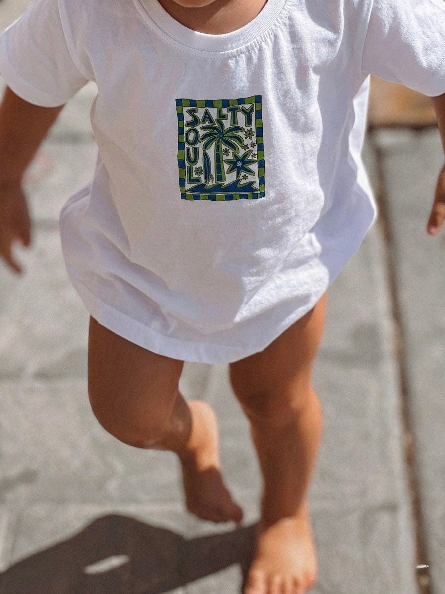 Salty Soul Kids White Tshirt