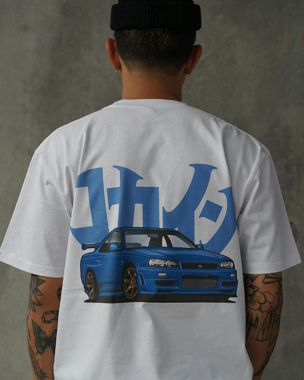R34 GTR "Love Yours" T Shirt // White