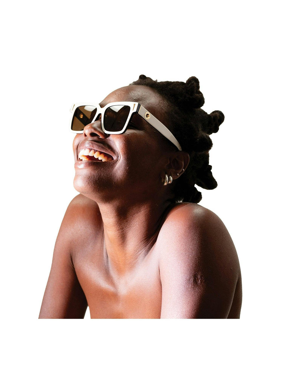 THE SOLAR FLARE – White on Black Sunglasses | Polarised Black Lenses