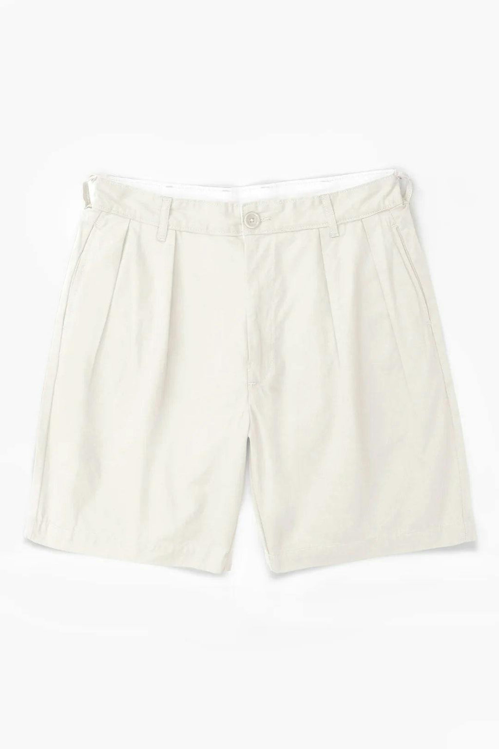 Service Works Twill Part Timer Shorts in Off White