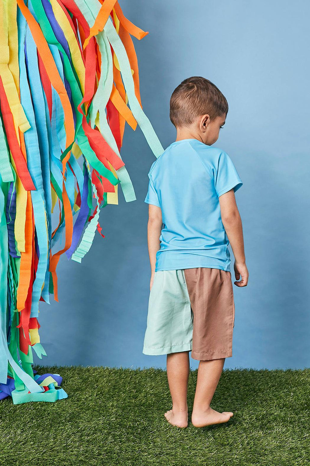 Tyoub Kids Board Shorts  Recycled Material Mint | Brown