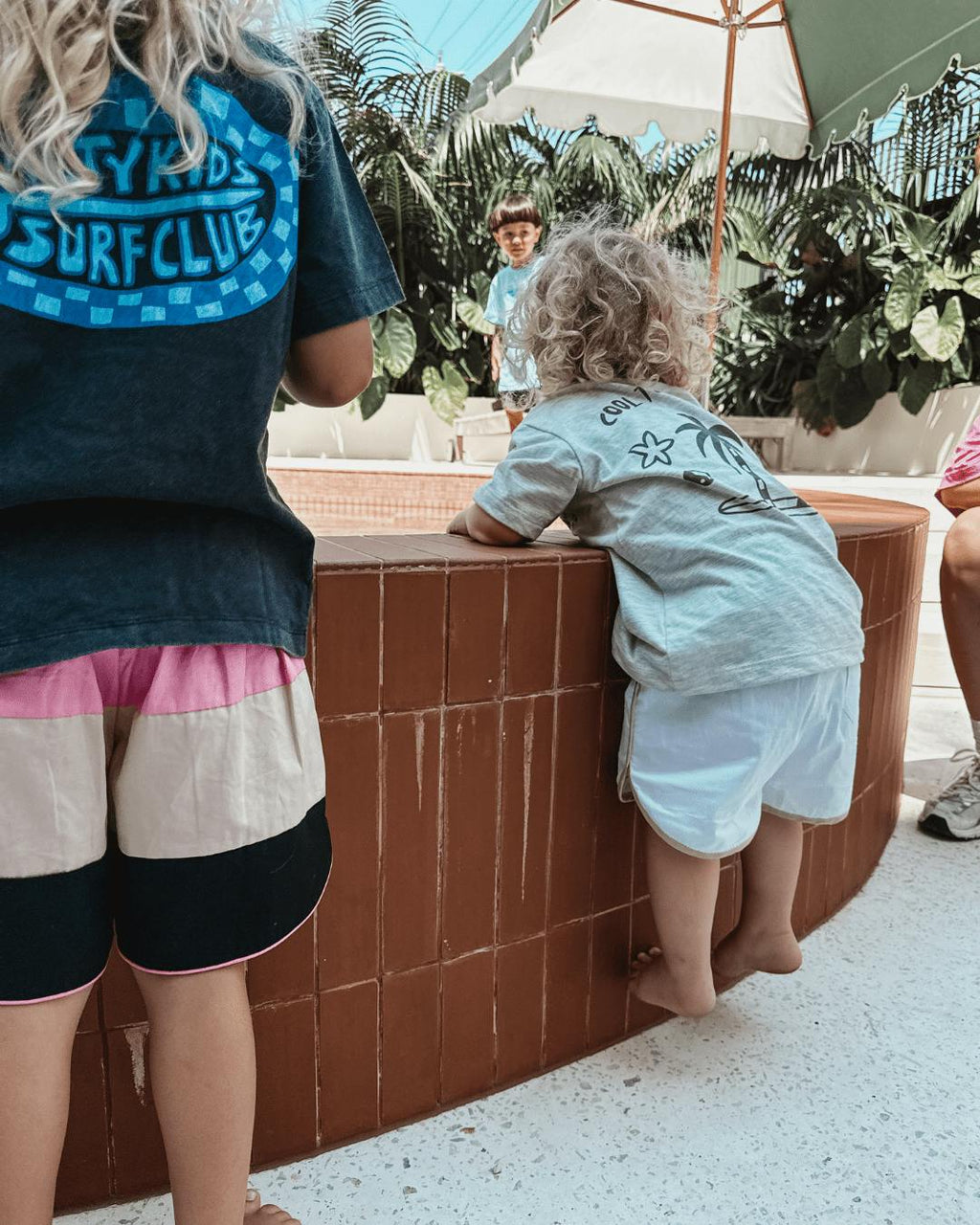 Kids Colour Block Boardshorts