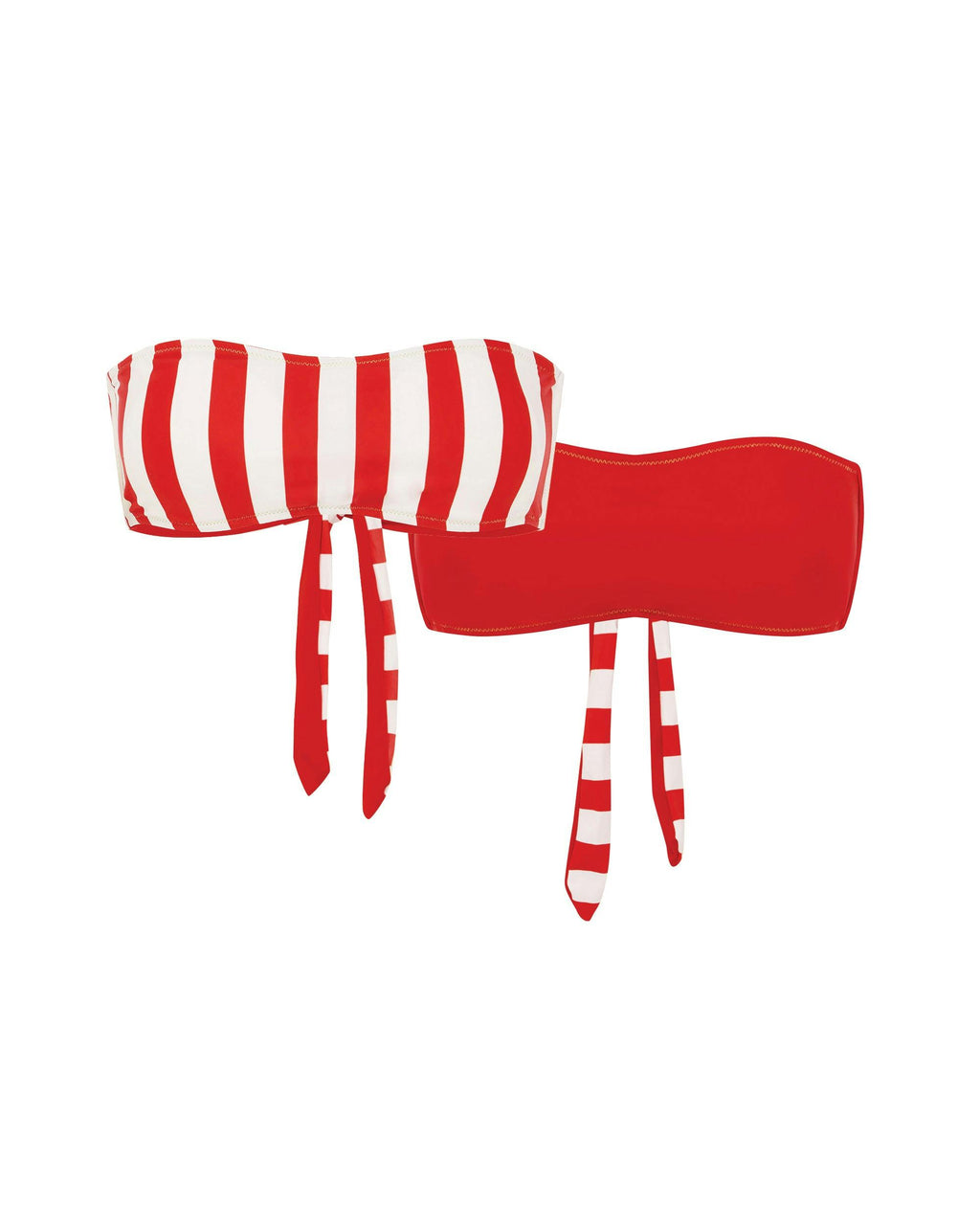 THE REVO BANDEAU TOP - RED TWIST
