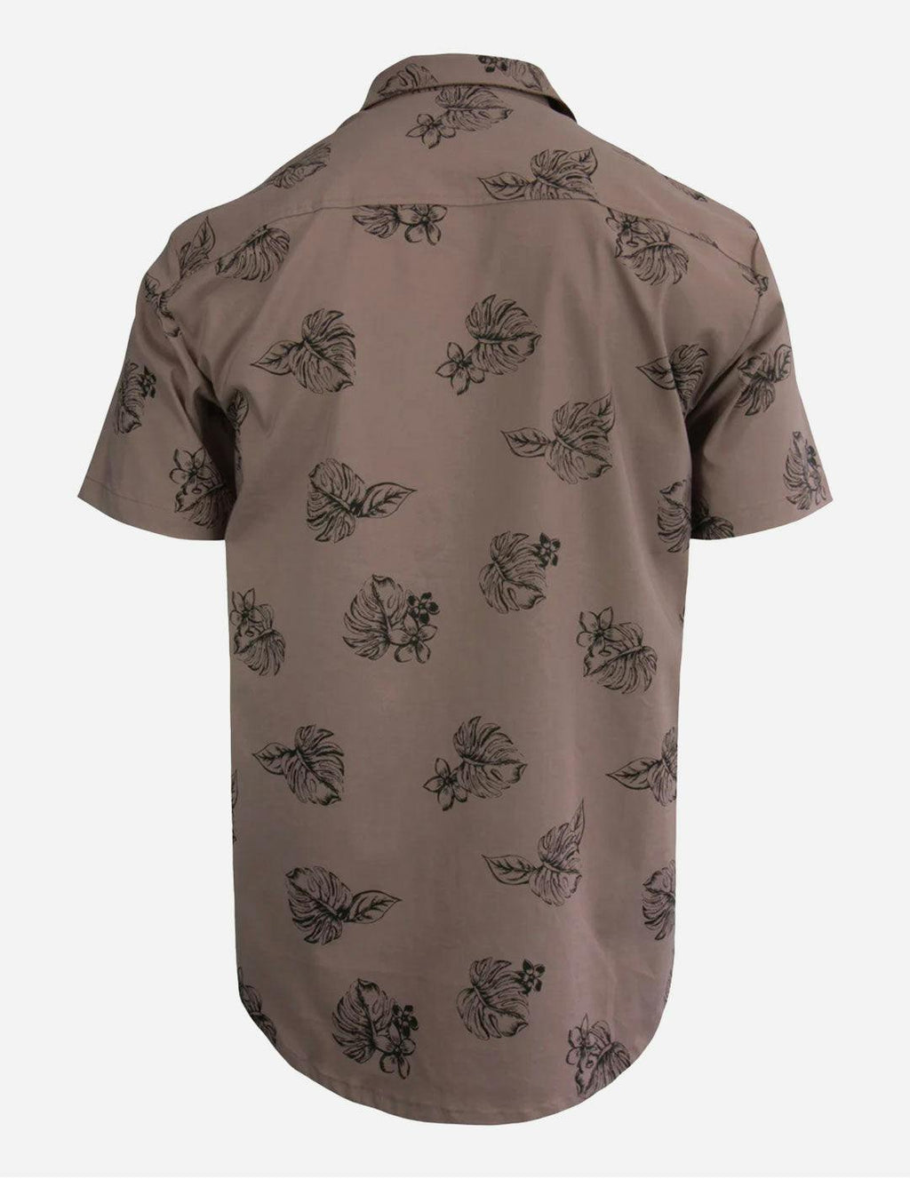 Sandy Side - Mens Larger Sizes Short Sleeve Button Up Shirt - Plum