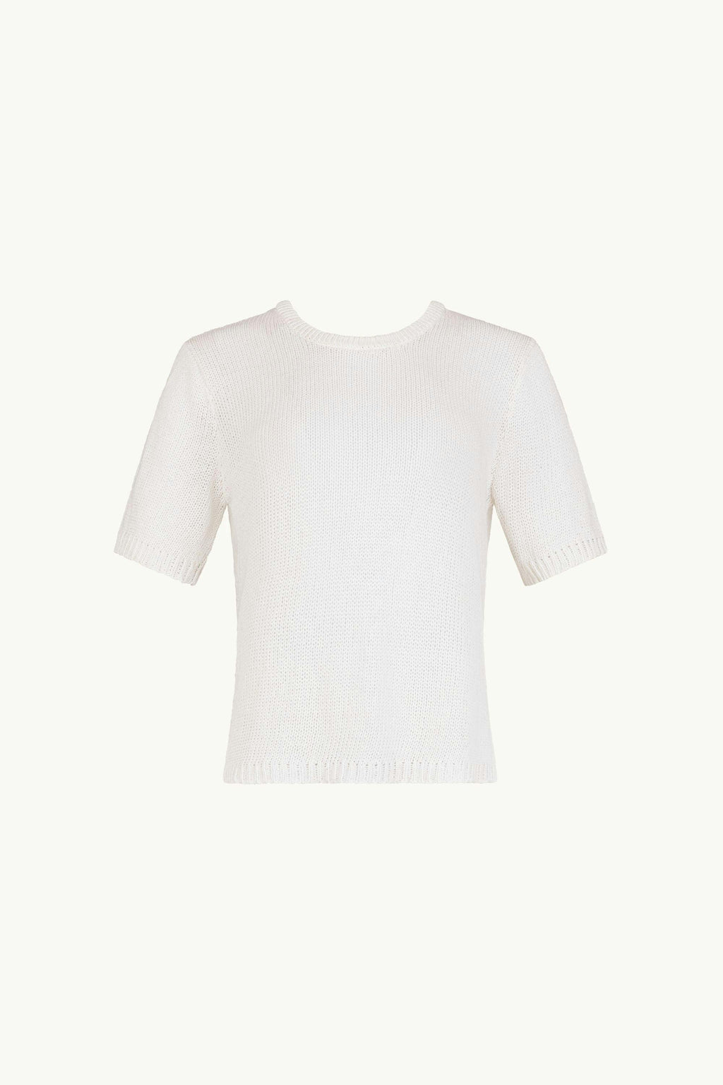 POLO KNIT T-SHIRT - CREAM