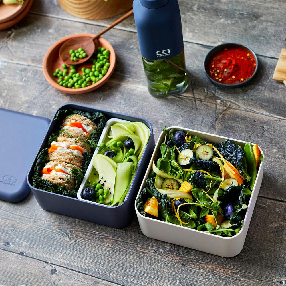 Monbento Mb Square Bento Box - Blue Natural