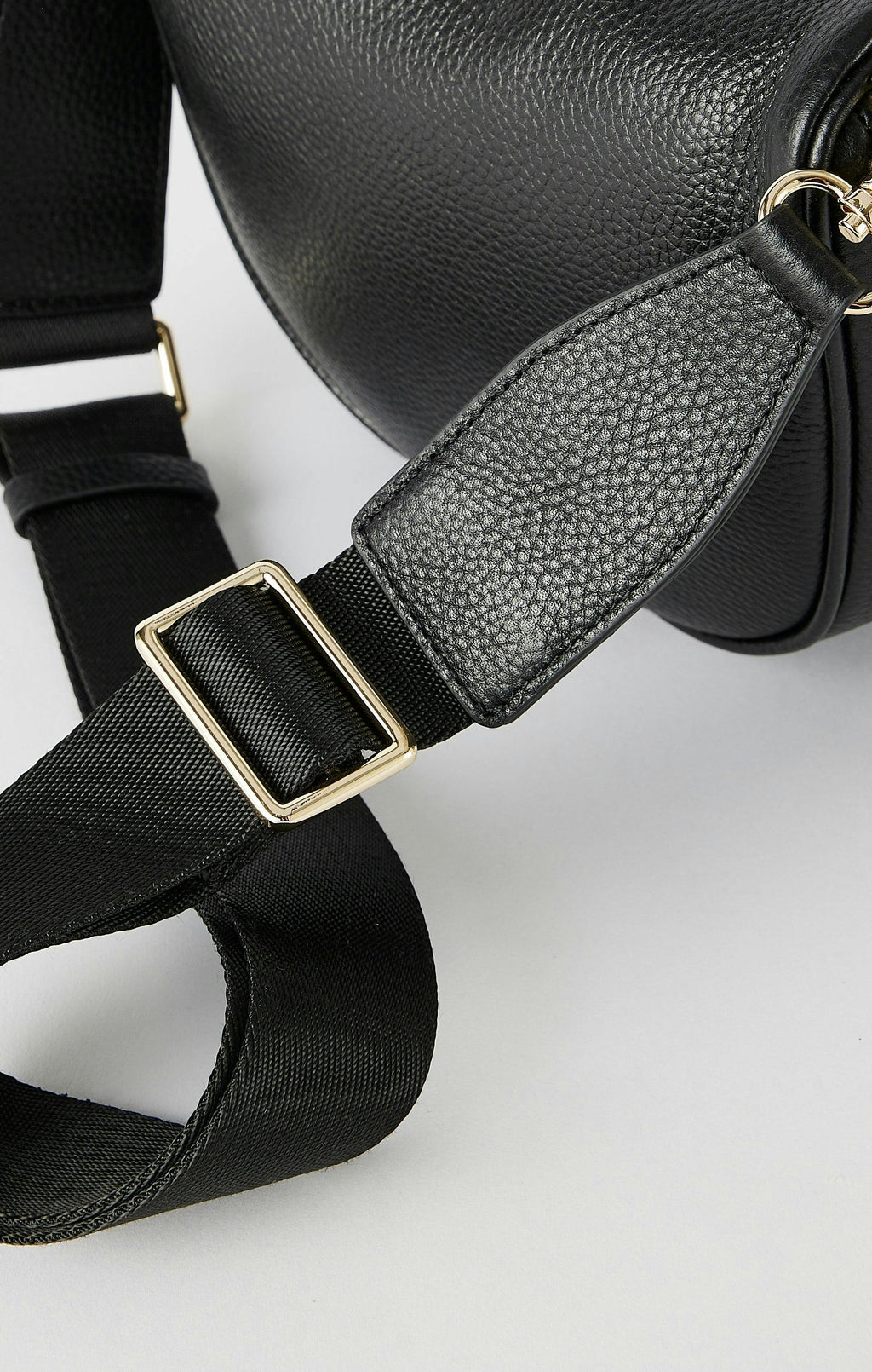 Luxury Leather Bumbag | Black Gold