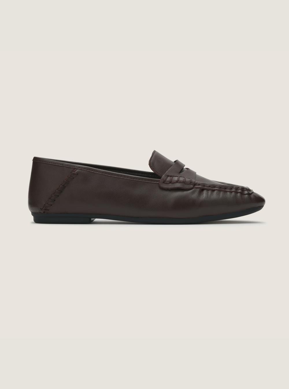 Stereo Moccasin - Dark Brown Leather
