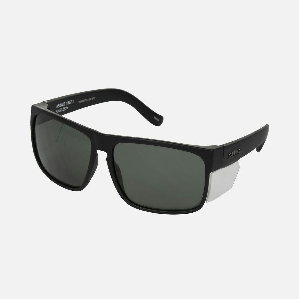 Vendetta - Safety Matt Black Frame - Grey Lens