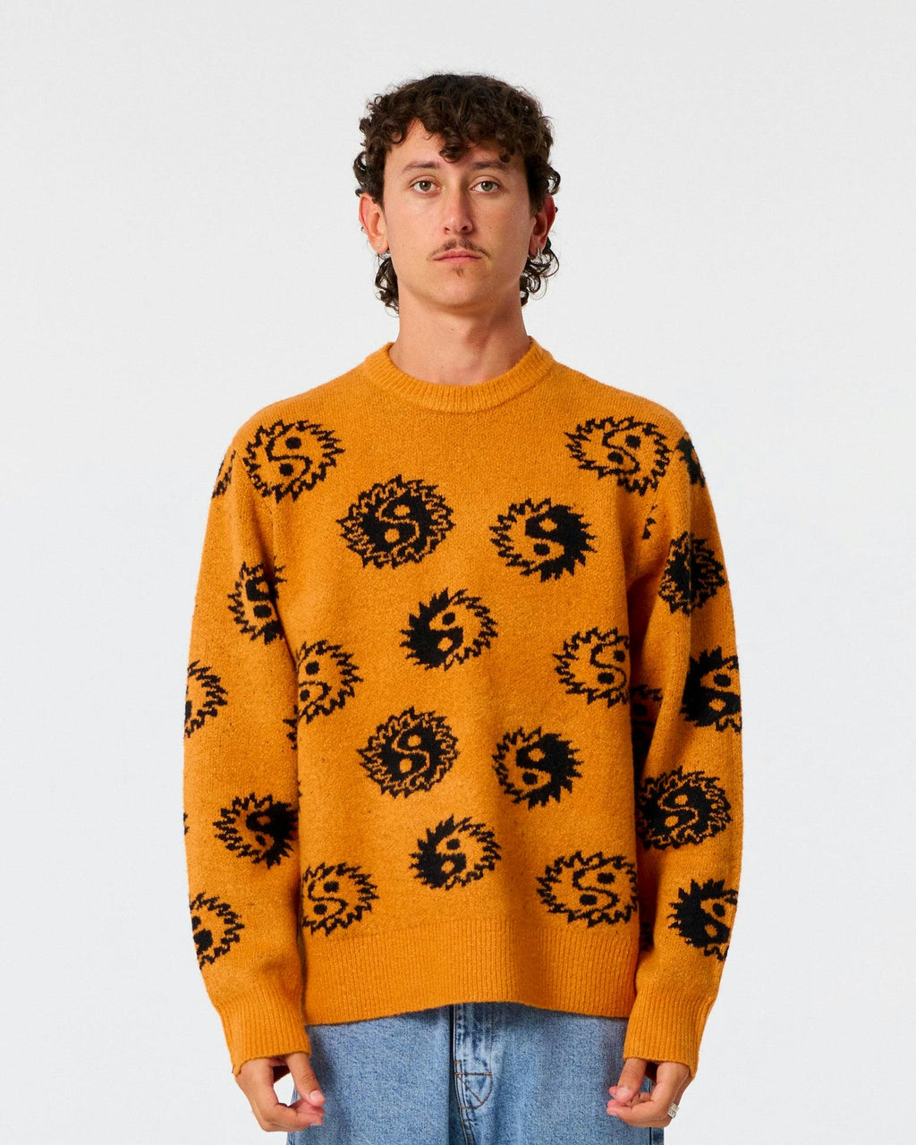 Yin Yang Crew Knit - Terracotta