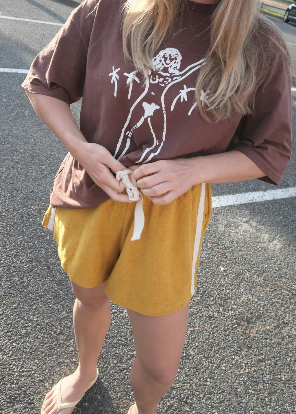 Bush Woman Tee in Brown/Cream