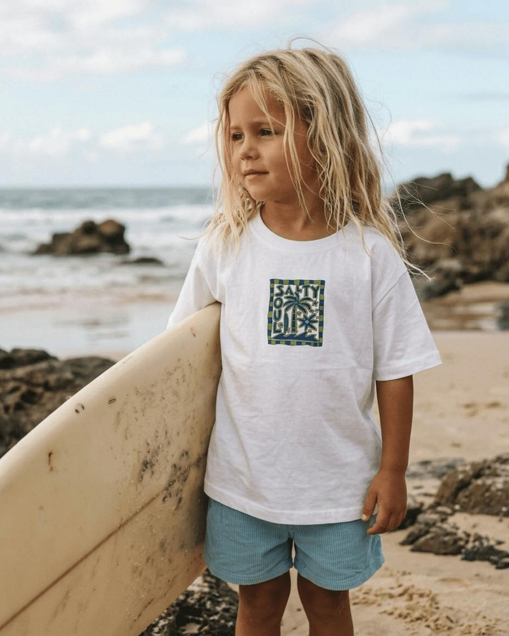 Salty Soul Kids White Tshirt