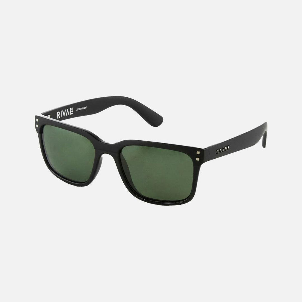 Rivals - Combination Gloss And Matte Black Frame with Green Polarized Lens