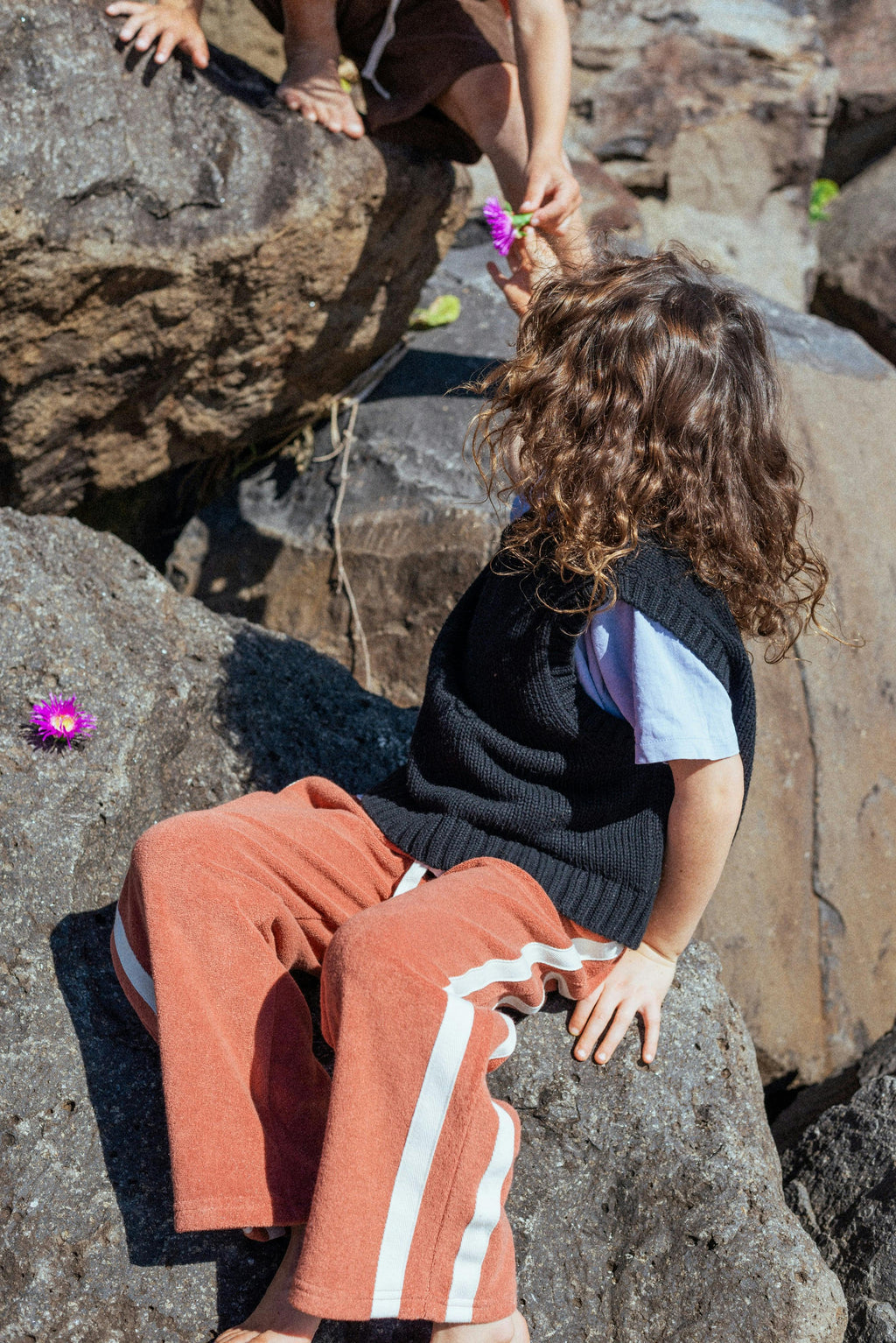 Mini Terry Pant in Rust
