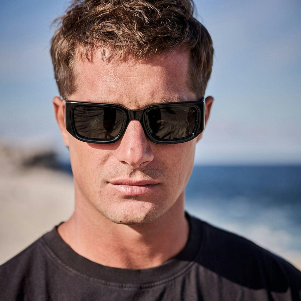 SoliTV Gloss Black | Green Polarised Bio Lens