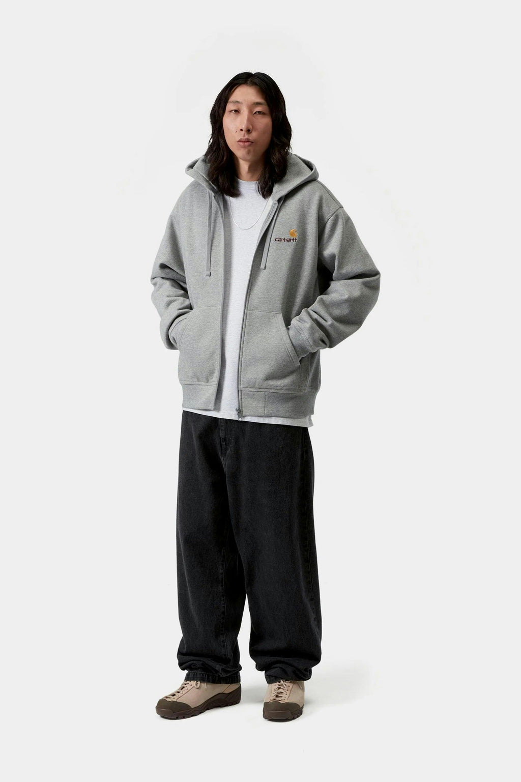 Carhartt WIP Landon Pant in Black Stone Washed