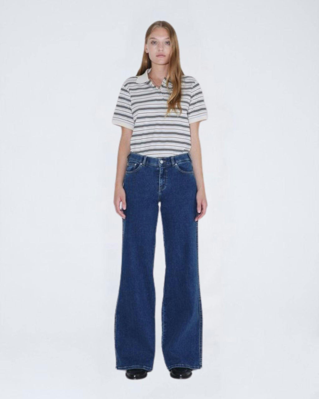 Zila Mid Wide Jeans - Vale Mid Plain