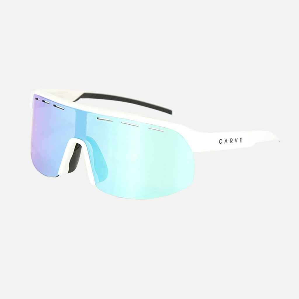 Velocity - Frame: Gloss White   Lens: Rose with External Blue Iridium plus Venting