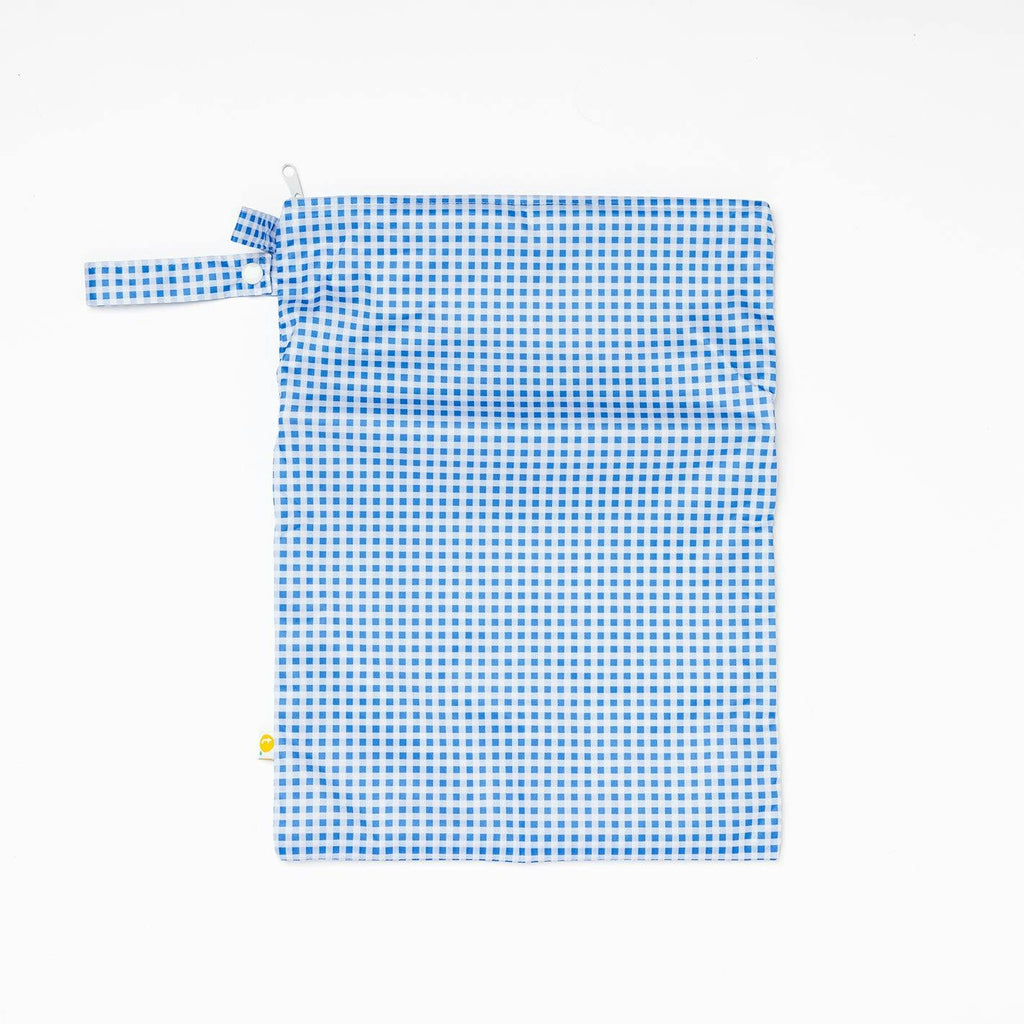 Tyoub Stay-dry Zip Wet Bag– Blue Gingham