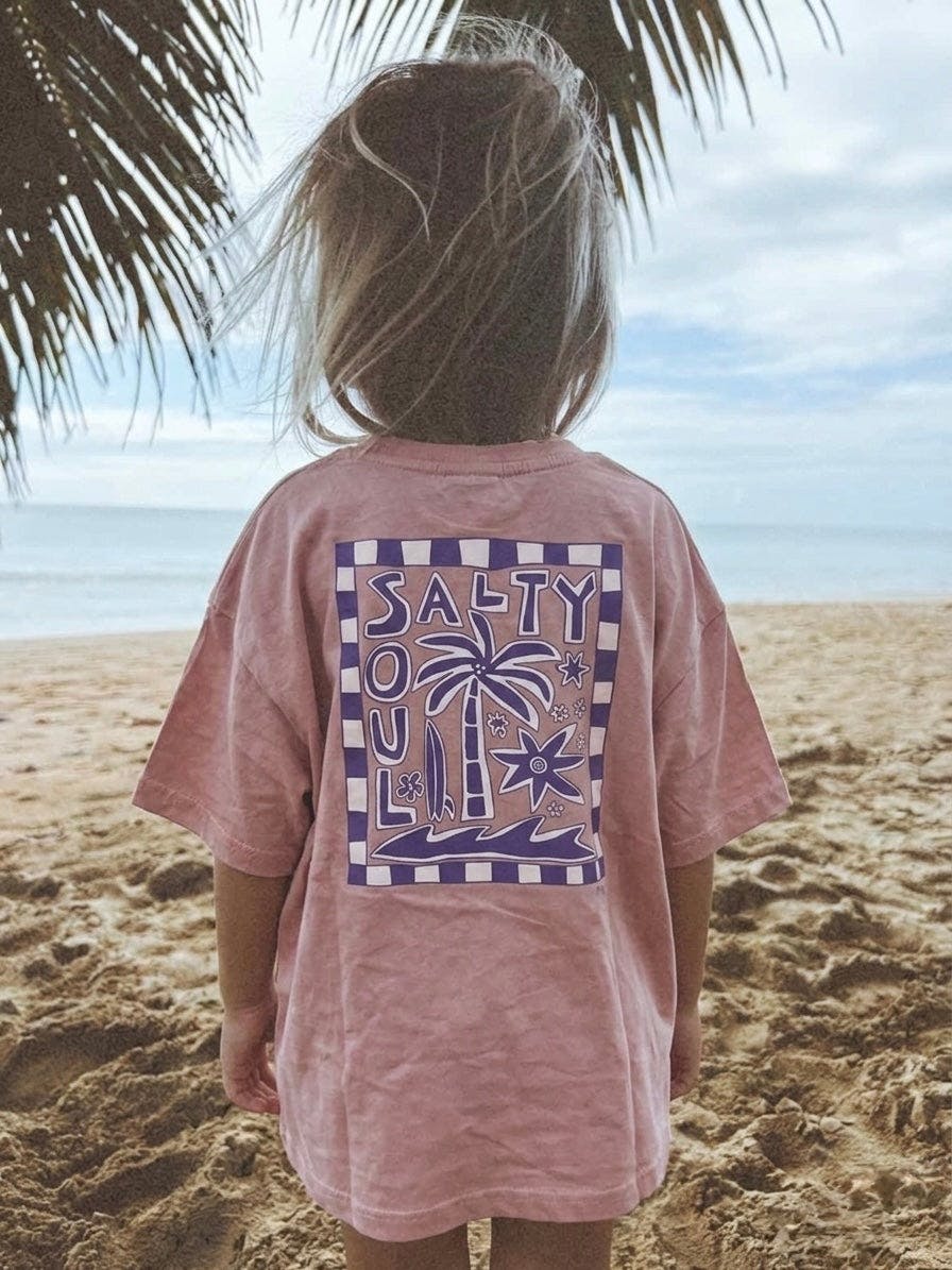 Girls salty soul Pink T-shirt