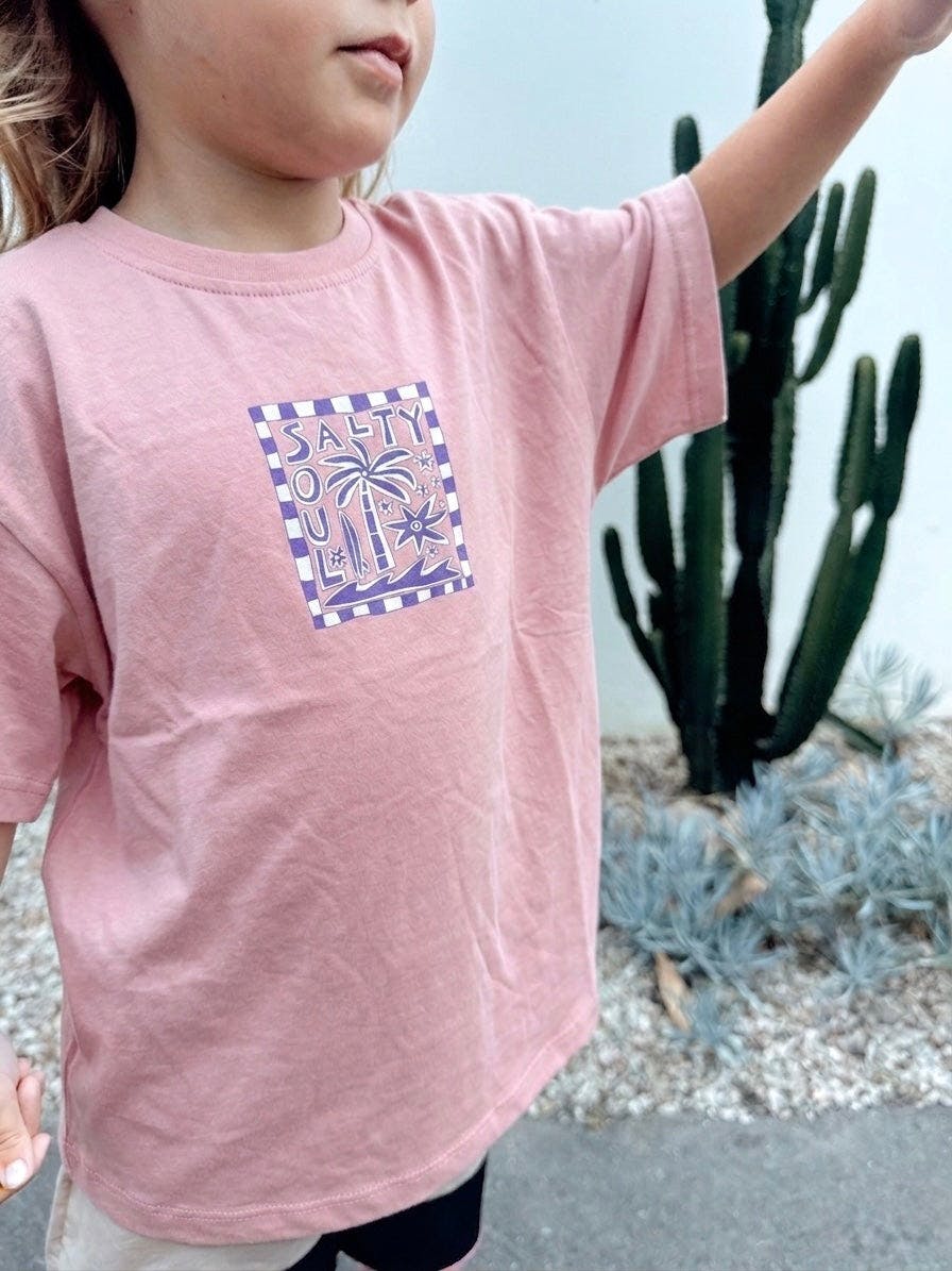 Girls salty soul Pink T-shirt