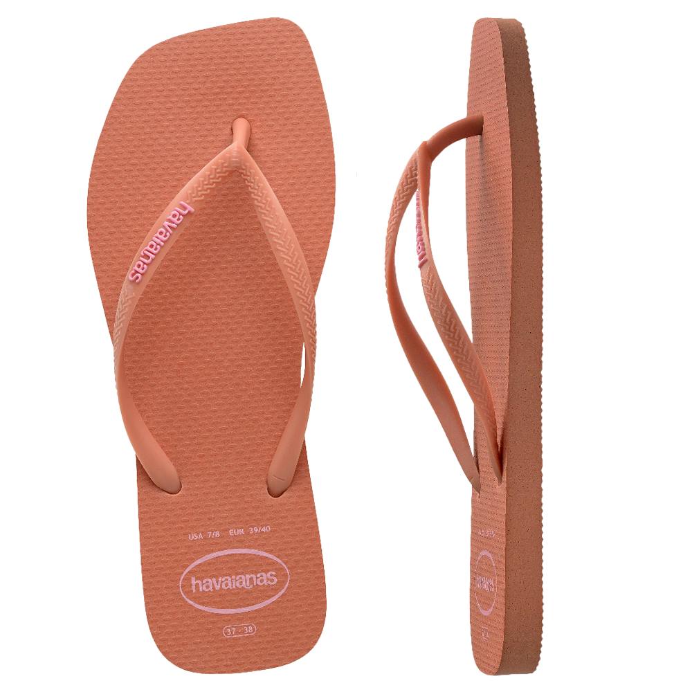 Slim Square Toe Logo Thongs