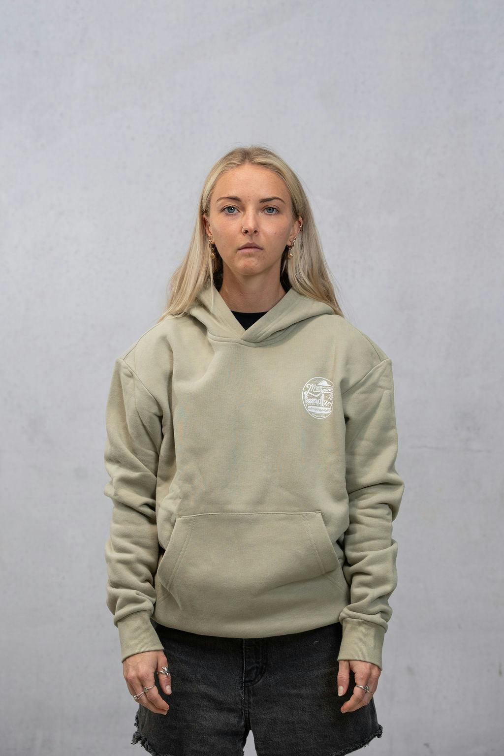 Mount Retro Hoodie - Washed Olive