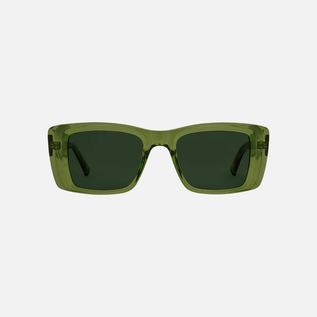 Hey Ho - Gloss Crystal Olive Frame with Green Lens