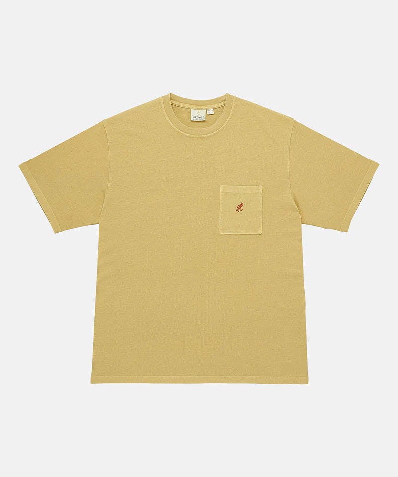 Gramicci One Point Pocket Tee in Sulphur Pigment
