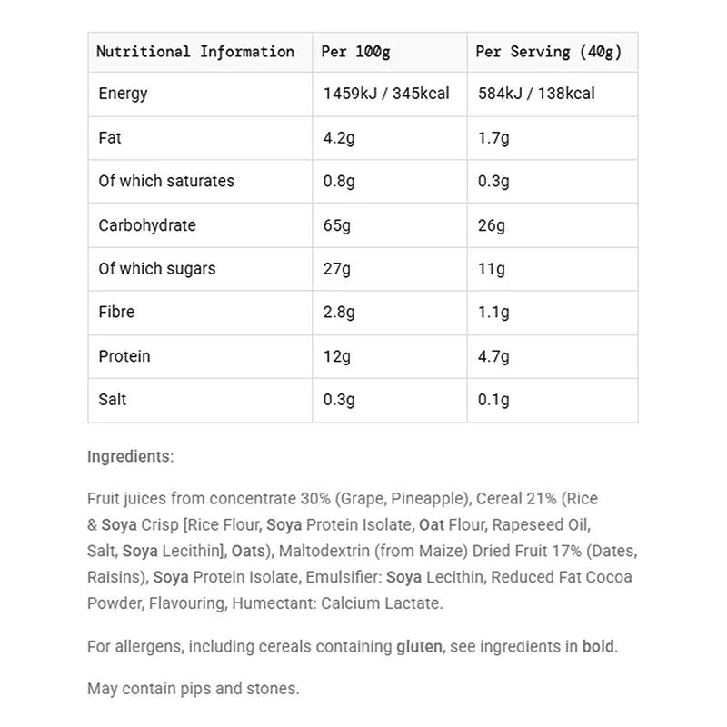 GO Energy Mini Bar 40g Chocolate Fudge Single