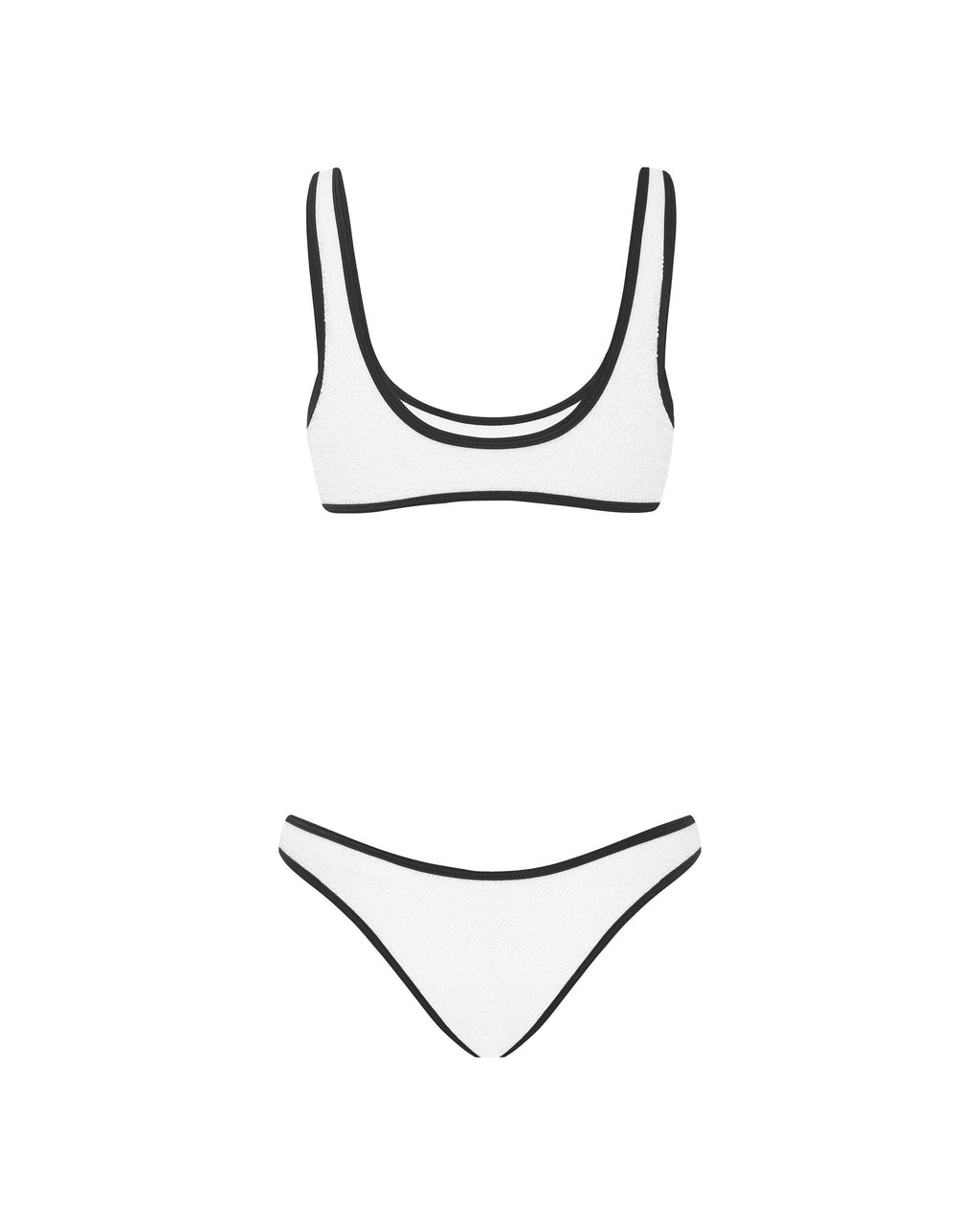 THE 90'S DUO PANT - WHITE/ BLACK CRIMP