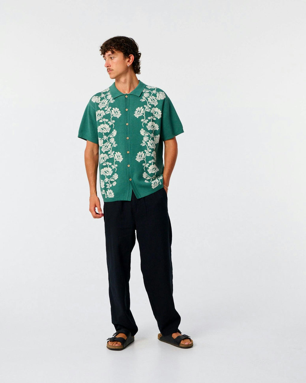 Peace Flower Knit - Dusty Green